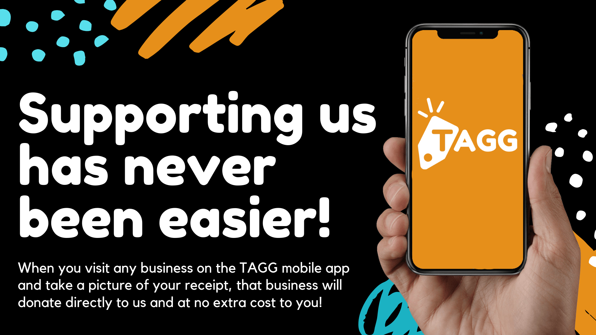 tagg makes it easy to support us